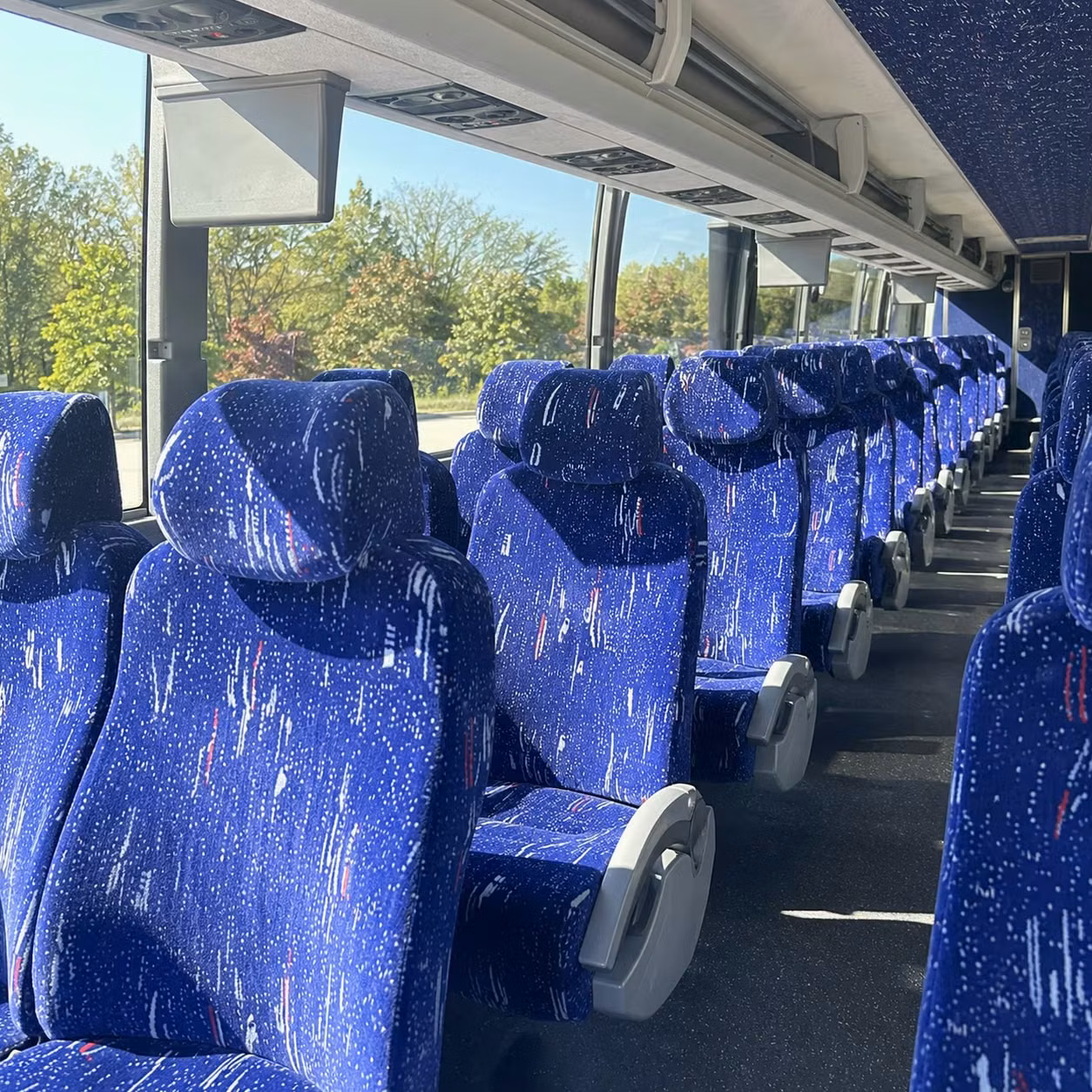 56 passenger charter bus interior