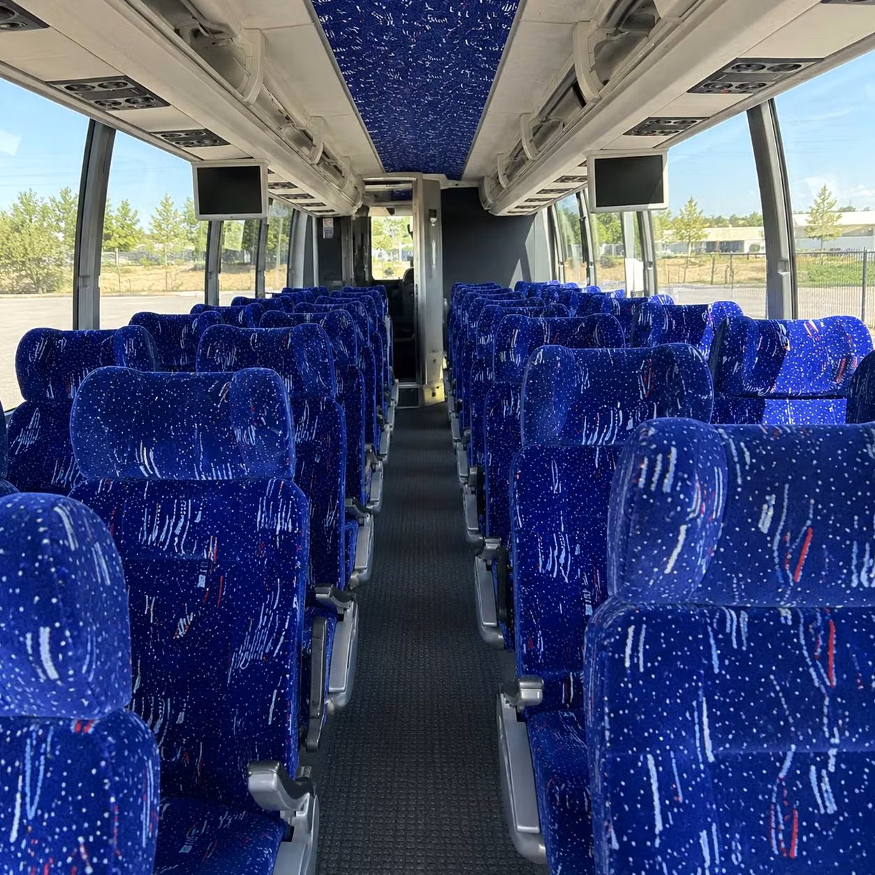 hamilton charter bus interior